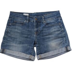 Gap Distressed Cuffed Denim Jean Shorts 27/4 Blue Pockets